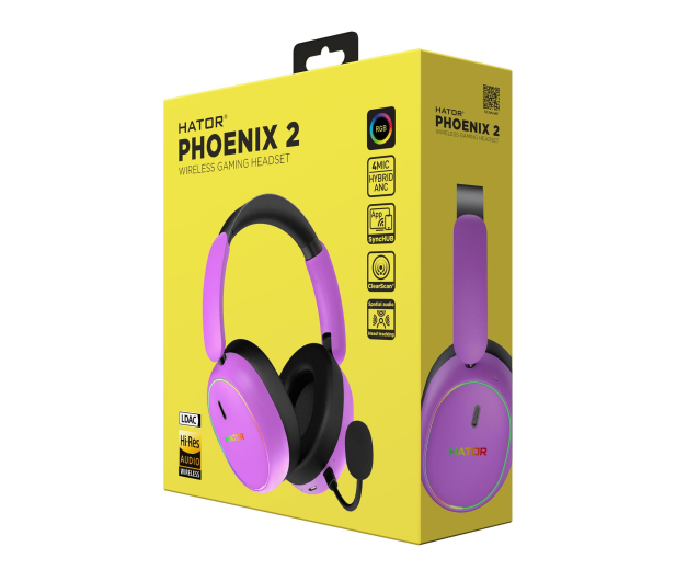 HATOR Phoenix 2 ANC Wireless (fioletowe) - 1335965 - zdjęcie 8